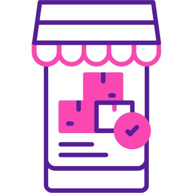 Alışveriş arabası simgesi basit tasarım