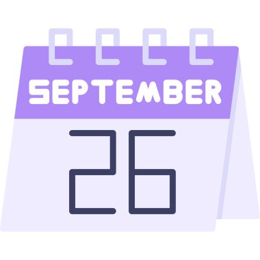 Takvim. Basit illüstrasyon vektörü illüstrasyonu