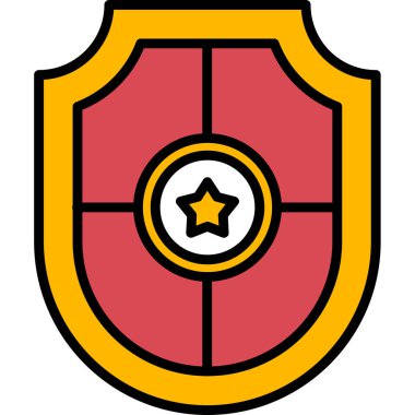 Askeri simgeli kalkan.