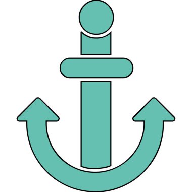 çapa deniz izole ikonu