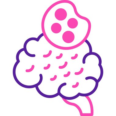 Beyin. Web simgesi basit tasarım