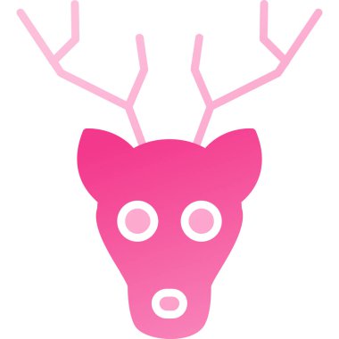 Geyik. Web simgesi basit illüstrasyon