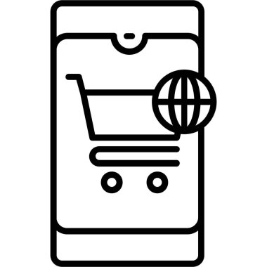 Alışveriş arabası simgesi, taslak biçimi