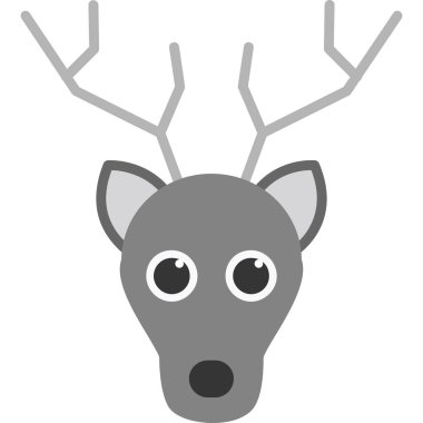 geyik simgesi, basit vektör çizimi