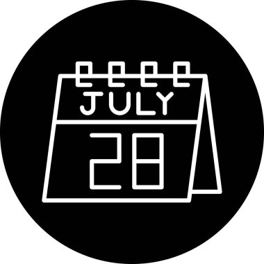 Takvim simgesinin vektör illüstrasyonu