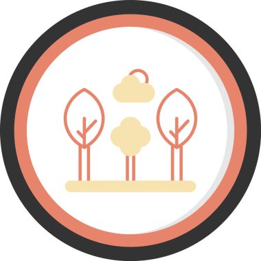 ağaç simgesi vektör illüstrasyonu