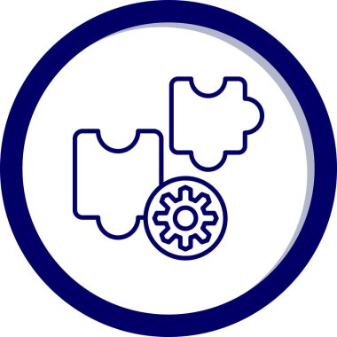 Vites vektör simgesi. biçim düz yuvarlak sembol simgesi, kobalt ve yuvarlak mavi renk, beyaz arkaplan.