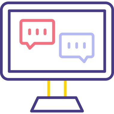 Bilgisayar. Web simgesi basit illüstrasyon