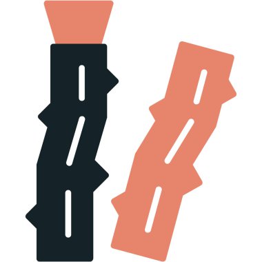 iki harfin iki renk vektörü çizimi