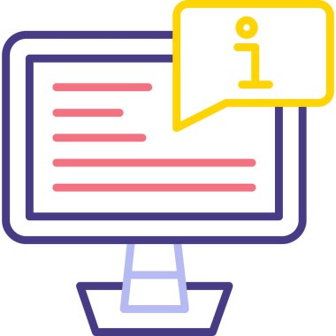 Bilgisayar. Web simgesi basit tasarım