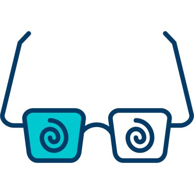 Gözlük. Web simgesi basit illüstrasyon