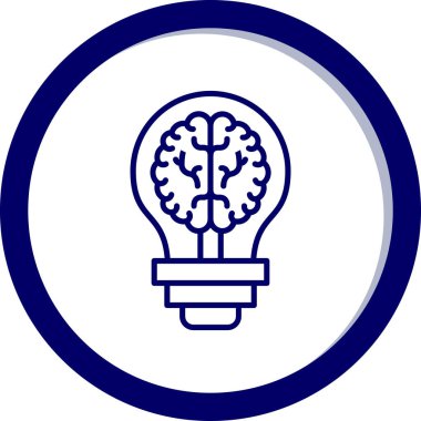 Beyin. Web simgesi basit tasarım