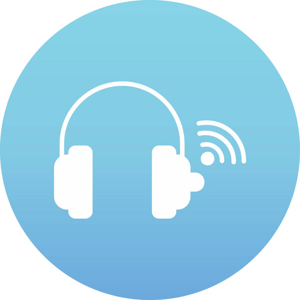 vector headphones icon, vector, illustration