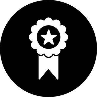 ödül rozeti simgesi, basit vektör illüstrasyonu