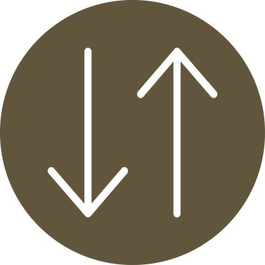 Ok aşağı. Basit illüstrasyon