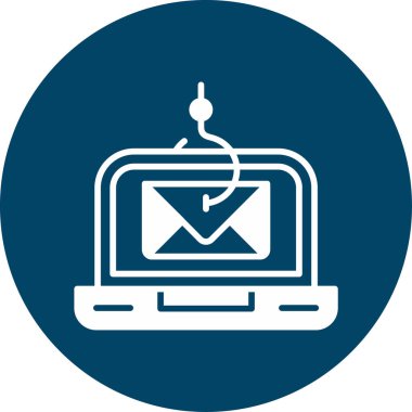 Zarf e- posta vektör illüstrasyon tasarımı içeren dizüstü bilgisayar