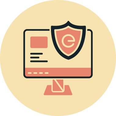 Web güvenlik vektör simgesi