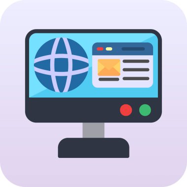 İnternet simgesi vektör illüstrasyonu