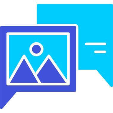 Sohbet simgesi, vektör çizimi