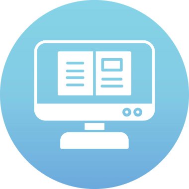 Bilgisayar. Web simgesi basit illüstrasyon