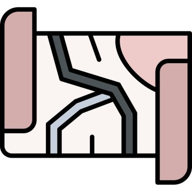 Modern b 'nin vektör illüstrasyonunda müziğin eksik simgesi