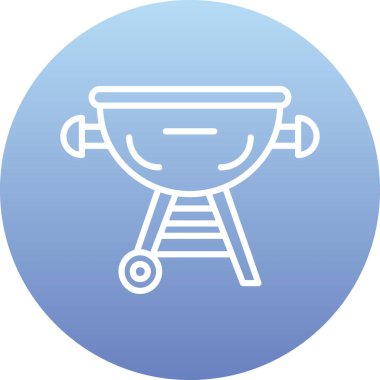 Barbekü. Web simgesi basit illüstrasyon