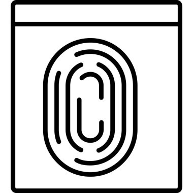 parmak izi ikonu vektör illüstrasyonu