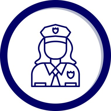Polis memurunun vektör çizimi modern simge