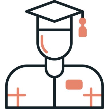 Eğitim mezuniyet ikonu ana hatlarıyla