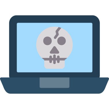 ekranda kafatası olan bilgisayar