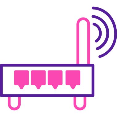 router simgesi vektör illüstrasyonu