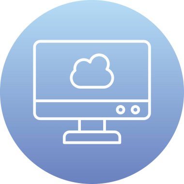 Bilgisayar. Web simgesi basit illüstrasyon