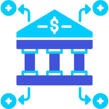 Banka oluşturma vektör simgesi
