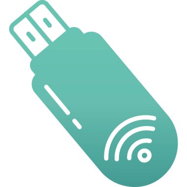 usb simgesi. Web için usb vektör simgelerinin düz çizimi