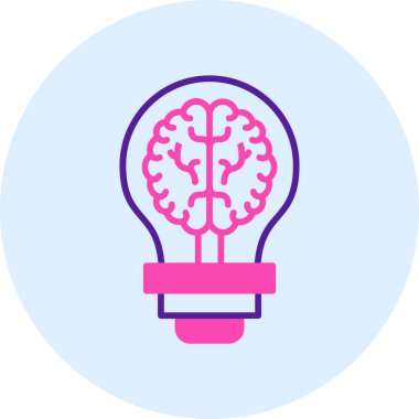 Beyin simgesi tasarımının vektör illüstrasyonu