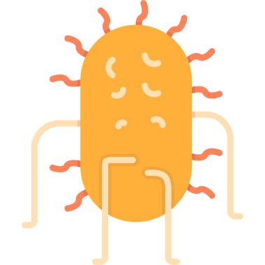 İzole edilmiş bir arkaplanı olan sarı çizgi film hatasının vektör düz çizimi