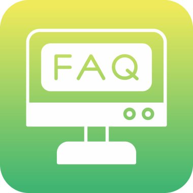 faq web vektör çizgisi simgesi