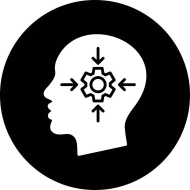 Beyin. Web simgesi basit illüstrasyon