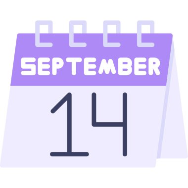 Beyaz arkaplanda bir takvimin çizimi