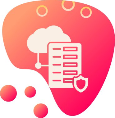 Beyin bulut veri simgesi düz bir şekilde