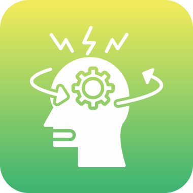 kafa beyin simgesi ile. vektör çizim