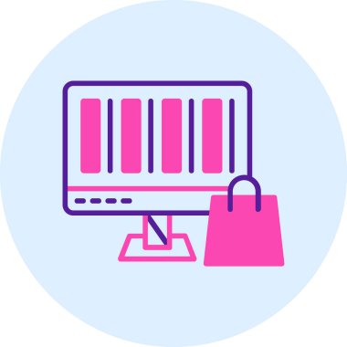 Alışveriş. Web simgesi basit illüstrasyon