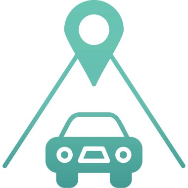 Araba işaretçi vektör simgesi