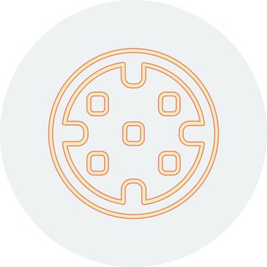 Modern b 'nin vektör çizimi çip simgesinden yoksun