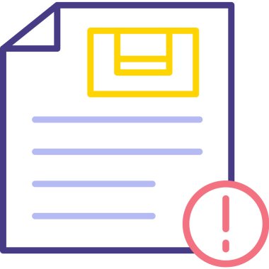 belge simgesi vektör illüstrasyonu