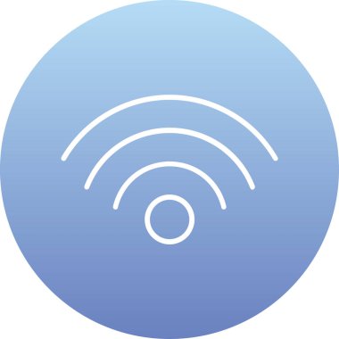 WiFi işareti simgesi. Vektör çizim
