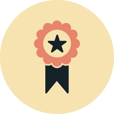 Rozet simge vektör çizim