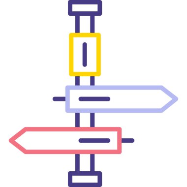 Modern b 'nin vektör illüstrasyonunda okun eksik simgesi