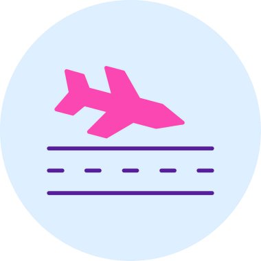 Uçak ikonu. Web vektör illüstrasyonu