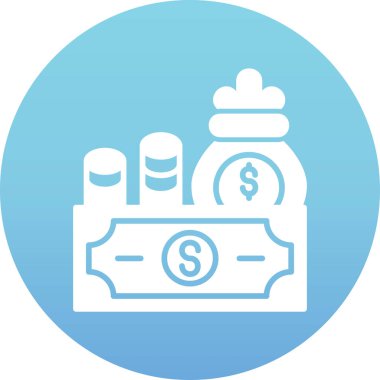 Bir banka simgesinin vektör illüstrasyonu